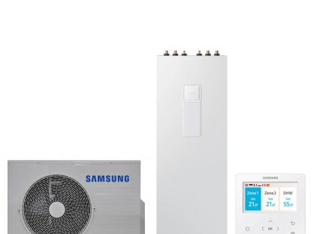 Pompa di Calore Aria-Acqua Splittata ClimateHub Samsung AE060RXEDEG EU + Bollitore AE260RNWSEG EU di 260 litri con Comando Incluso Cheap