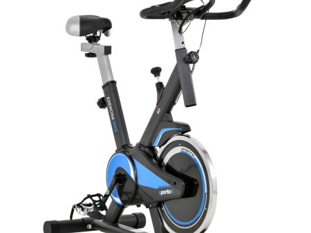 EASYCOMFORT Cyclette Spin Bike Altezza regolabile Blu e Nera con Volano 10kg For Sale