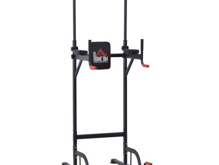 Easycomfort Barra per Trazioni Power Tower Stazione Fitness Multifunzione Regolabile 189-239cm in Acciaio Nero Rosso Online Hot Sale